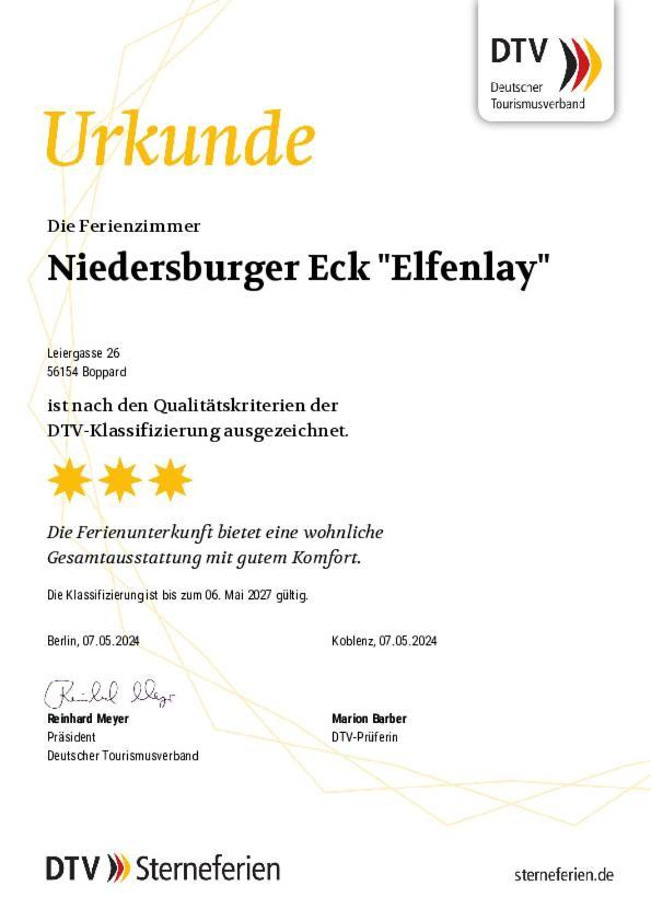 Niedersburger Eck Lejlighed Boppard Eksteriør billede